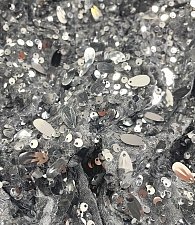 Пайетки на бархате серые\серебро с каплей