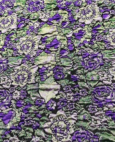 Жаккард фиолетовый цветок